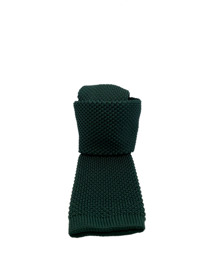 Cravate tricot Vert Bouteille